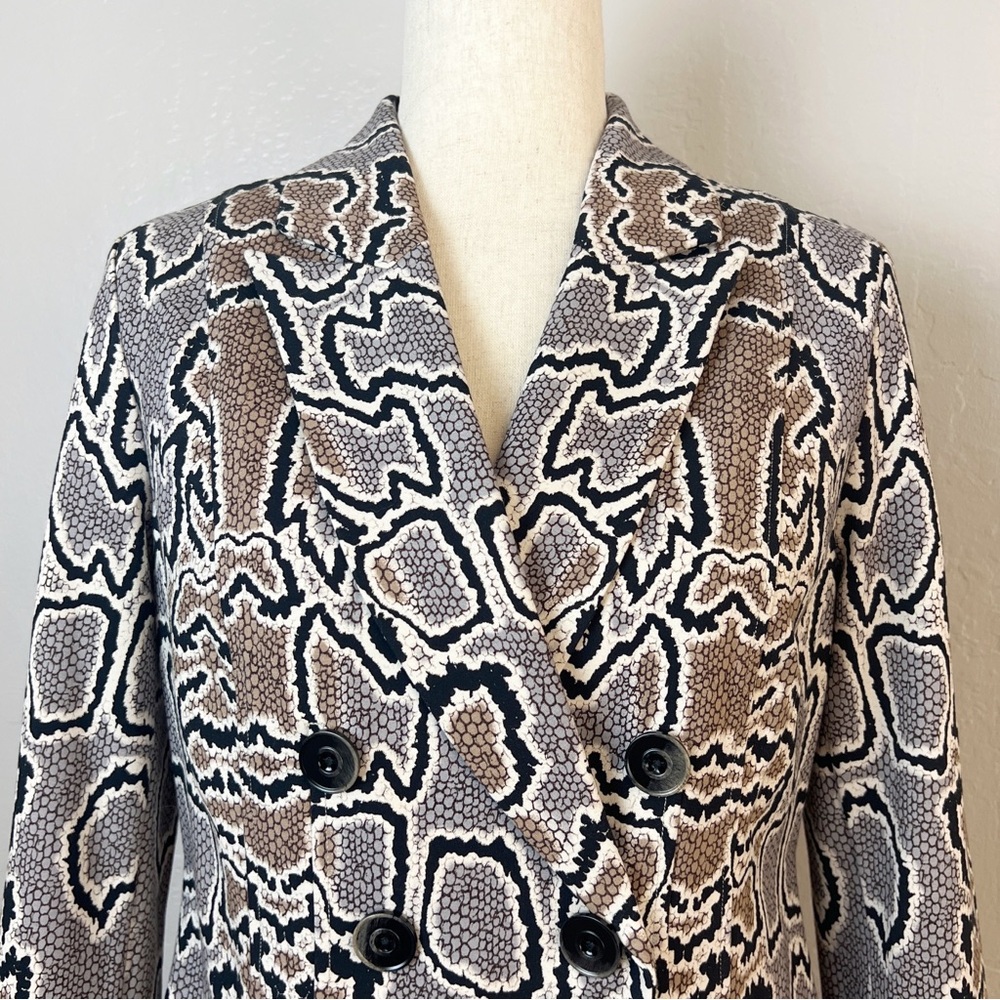 Cabi Python Double Breasted Stretch Blazer Jacket… - image 4